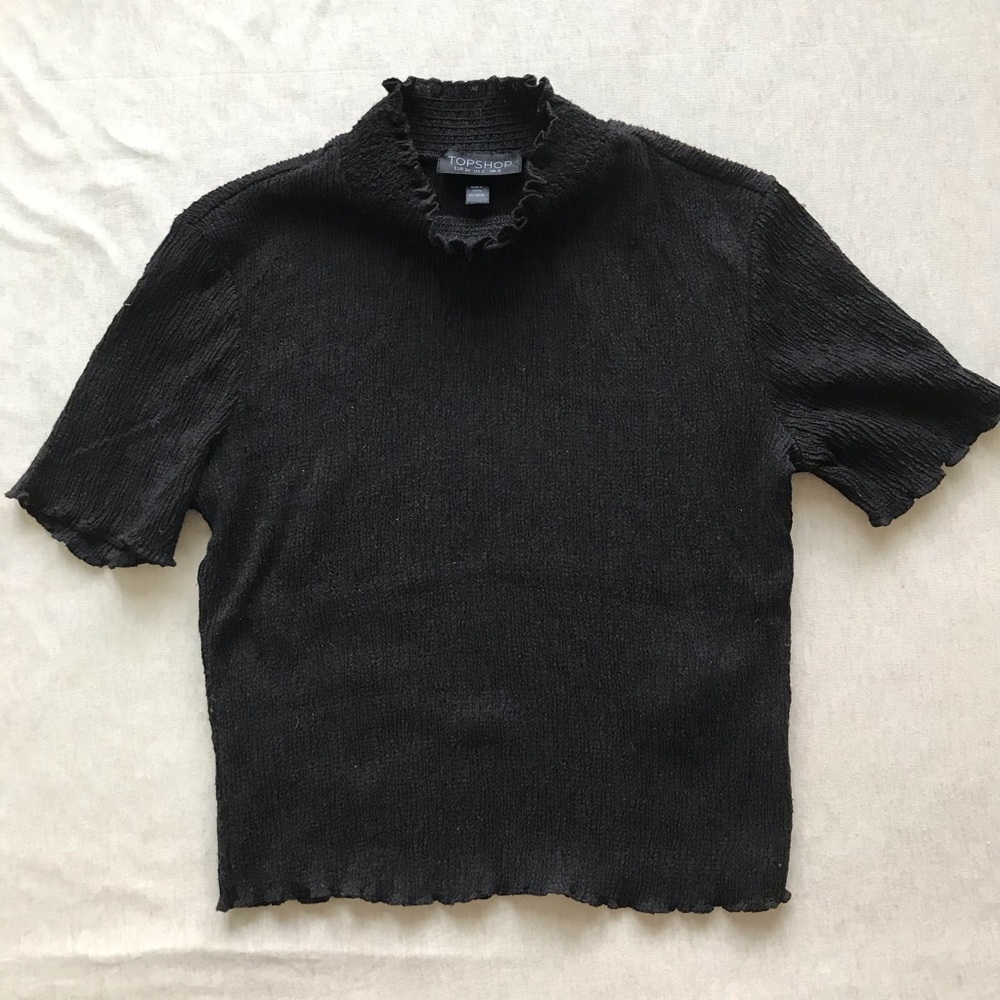 Topshop Black Crop Top